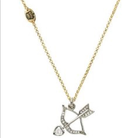 Y2K Juicy Couture Bow and Arrow Swarovski Necklace - Picture 1 of 7